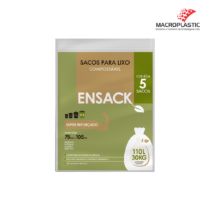 Ensack Natural Compostável - Fardo com 50 almofadas - 110L - 5 sacos