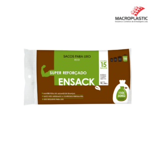 Ensack Verde Eco - Fardo com 25 rolos - 110L - 15 sacos