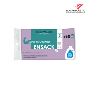 Ensack Azul Lixo Comum - Fardo com 25 rolos - 110L - 15 Unid