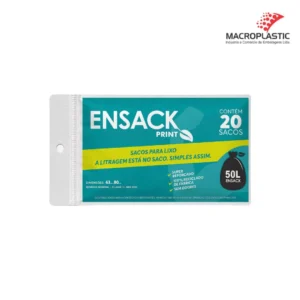 Ensack Print - Saco para lixo com impressão - Fardo com 25 rolos - 110L - 15 Unid.